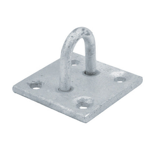 Steel Staple On Plate, Galvanised, 6mm x 50mm