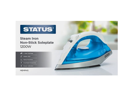 Status Steam Iron Non-Stick Soleplate 1200w