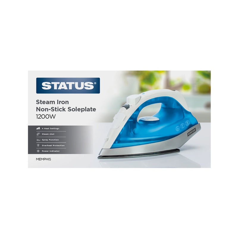 Status Steam Iron Non-Stick Soleplate 1200w
