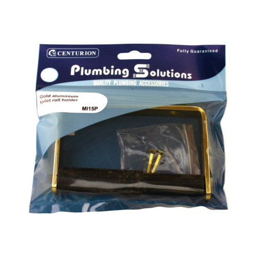 Toilet Roll Holder - Satin Gold Aluminum