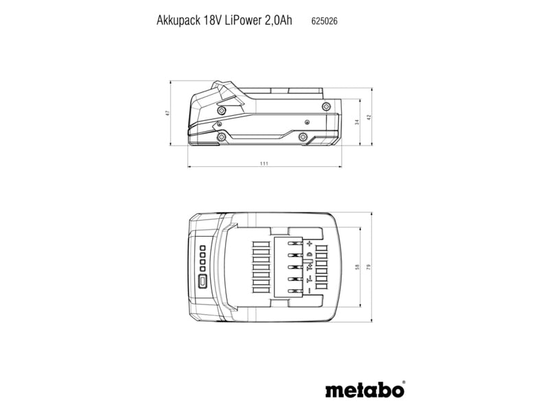 LiPOWER Battery Pack 18V 2.0Ah Li-ion