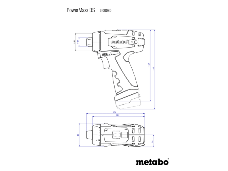 PowerMaxx BS Drill Driver Basic Set 12V 2 x 2.20Ah Li-ion