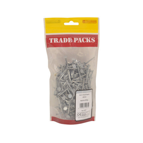 Clout Nails - Galvanised - 40mm - (500g Pack)