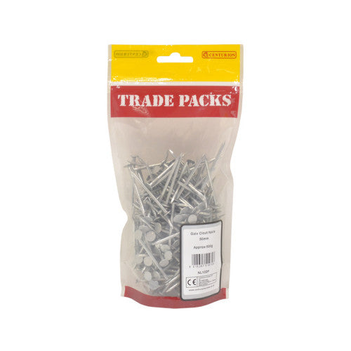 Clout Nails - Galvanised - 50mm - (500g Pack)