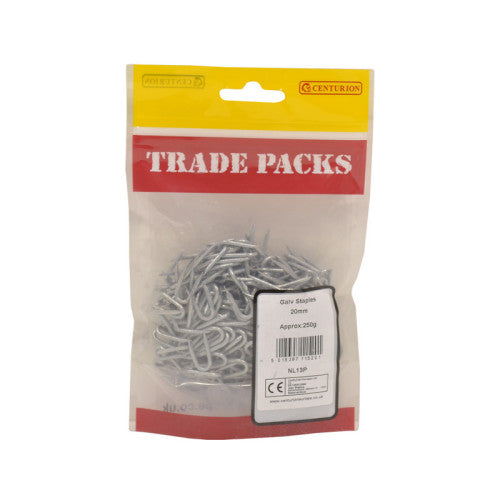 Staples - Galvanised - 20mm - (250g Pack)