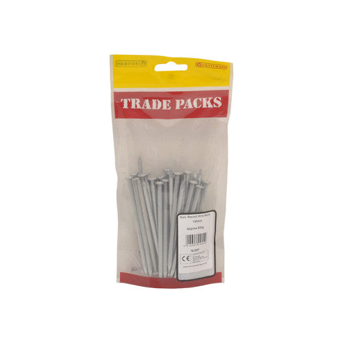 Round Wire Nails - Galvanised - 100mm - (500g Pack)