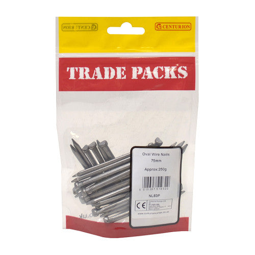 75mm Oval Wire Nails - 250g