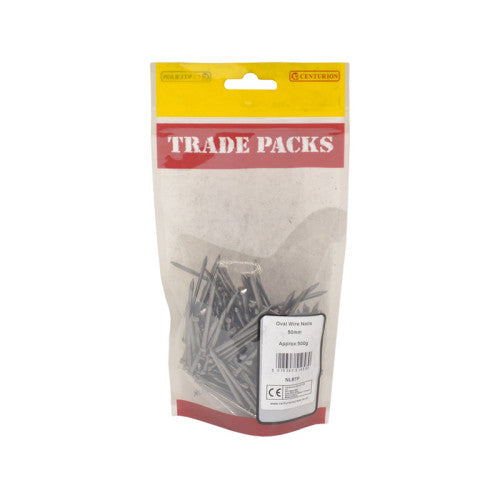Oval Wire Nails - Steel - 50mm - (500g Pack)