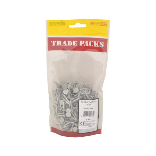 Large Head Felt Nails - Galvanised - 20mm - (500g Pack)