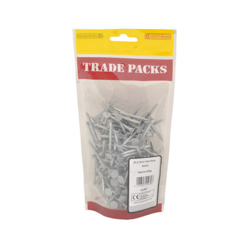Large Head Felt Nails - Galvanised - 40mm - (500g Pack)