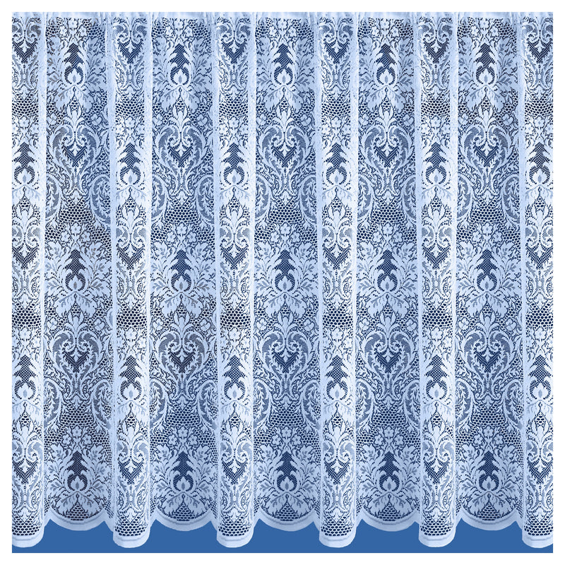 Nottingham Net Curtain White 63" / 160cm (Per Metre)