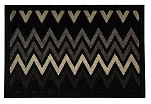Primeur Scrape 'N' Sorb Door Mat 40 x 60cm Chevron Grey