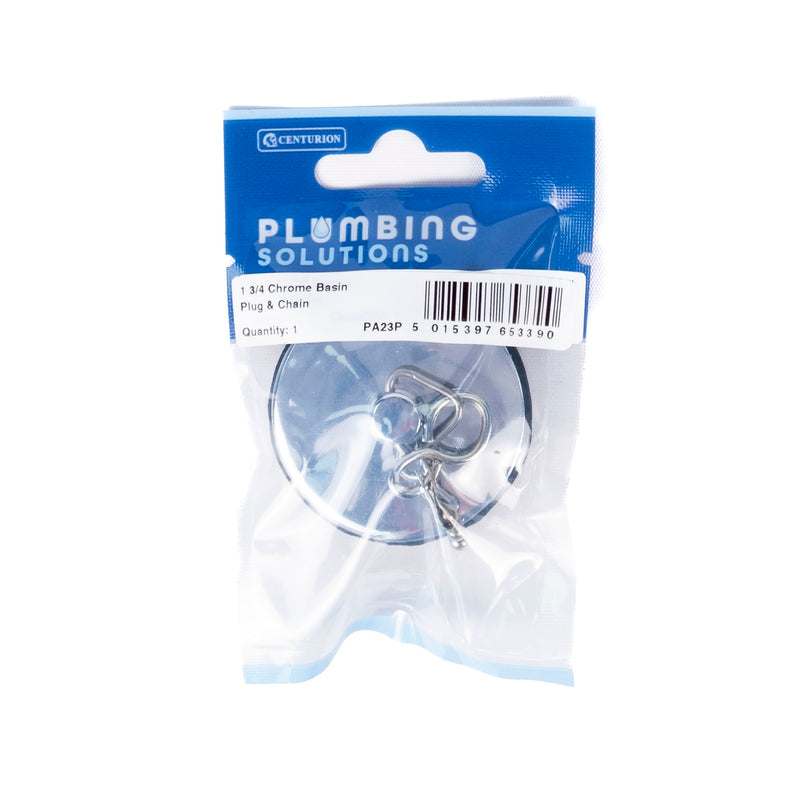 PS 1 3/4" CP Basin Plug & Chain