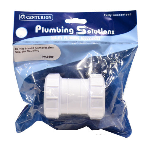 40mm Plastic Compression Straight Coupling