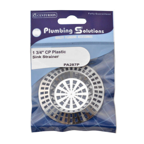 Sink Strainer - Chrome Plated Plastic - 1 3/4"