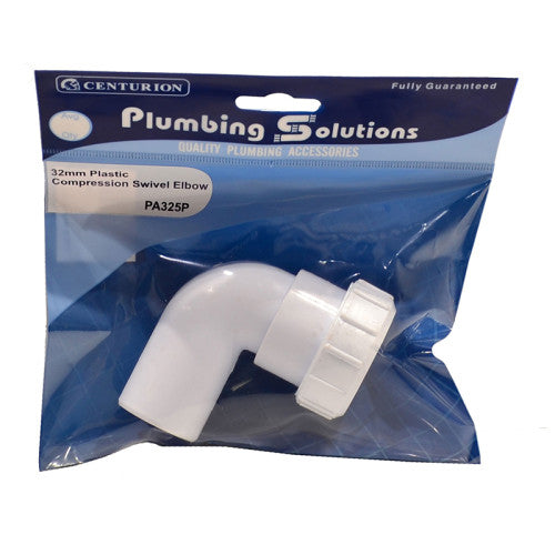 32mm Plastic Compression Swivel Elbow