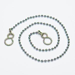 Chrome Plated Ball Basin Chain with S Hook 300mm