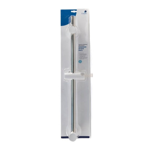 600mm Shower Riser Rail - White & Chrome - Pack of 5