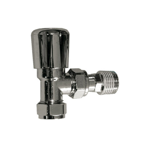 15mm Angled Radiator Valve - Chrome