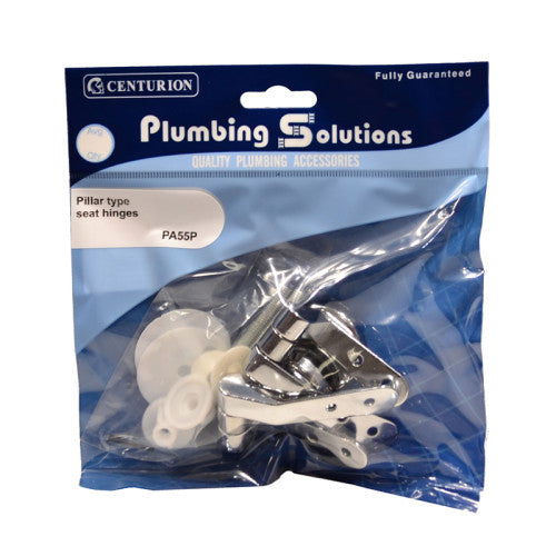 Pillar Type Toilet Seat Hinges - Polished Chrome