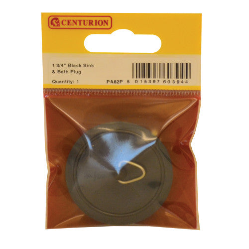 Plug - Sink Bath - Black - 1 3/4"