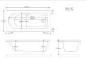 Nova 1700mm x 700mm Single Ended Bath