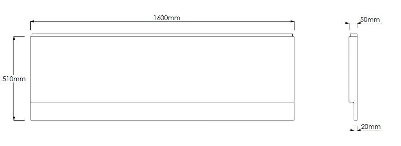 1600mm Front Bath Panel