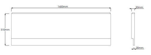 1600mm Front Bath Panel