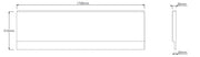 1700mm Front Bath Panel