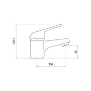 UPSILON CHROME MONO BASIN MIXER INCL PUW