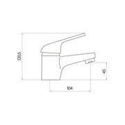 UPSILON CHROME BATH FILLER 2TH, ONE SPOUT  DOES NOT INCLUDE BATH WASTE