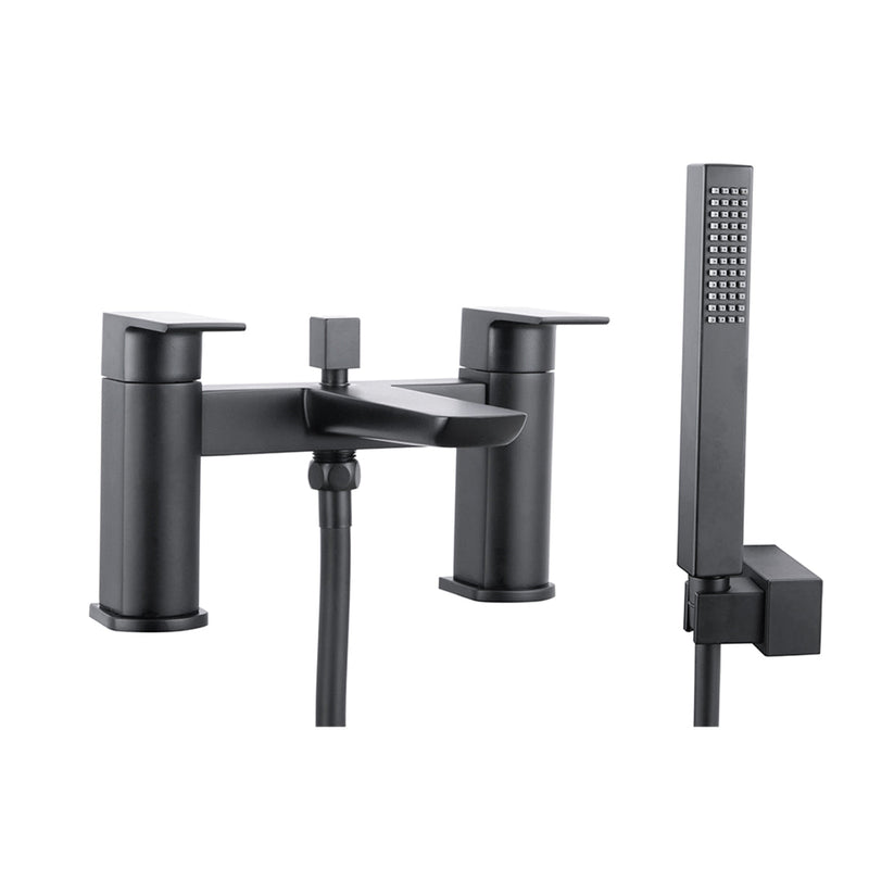 CHI BLACK E'PLATED BATH SHWR MXR 2TH INCL. SLIDE RAIL & HEAD / WAND. NO BATH WA