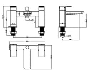 CHI BLACK E'PLATED BATH SHWR MXR 2TH INCL. SLIDE RAIL & HEAD / WAND. NO BATH WA
