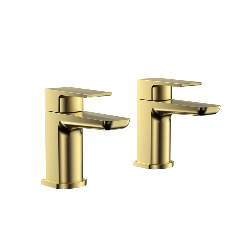 CHI BRUSHED BRASS PVD PAIR TAPS FOR BASIN  2TH