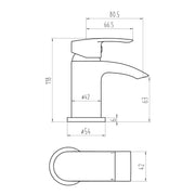 PSI CHROME MINI MONO BASIN MIXER INCL PUW