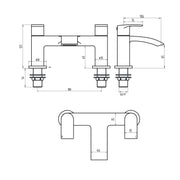 PSI CHROME BATH FILLER 2TH, ONE SPOUT      DOES NOT INCLUDE BATH WASTE