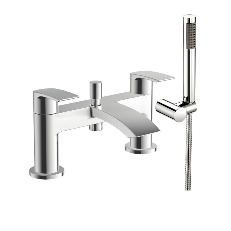 PSI CHROME BATH SHOWER MIXER 2TH INCL.     SLIDE RAIL & HEAD / WAND. NO BATH WA