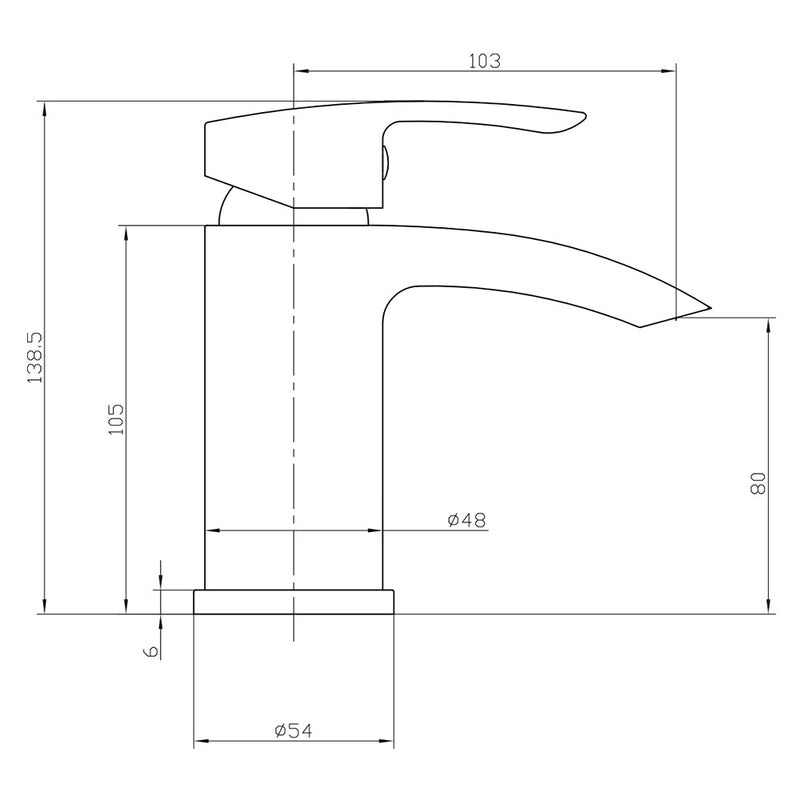 PSI BLACK ELECTROPLATED MONO BASIN MIXER   INCL PUW