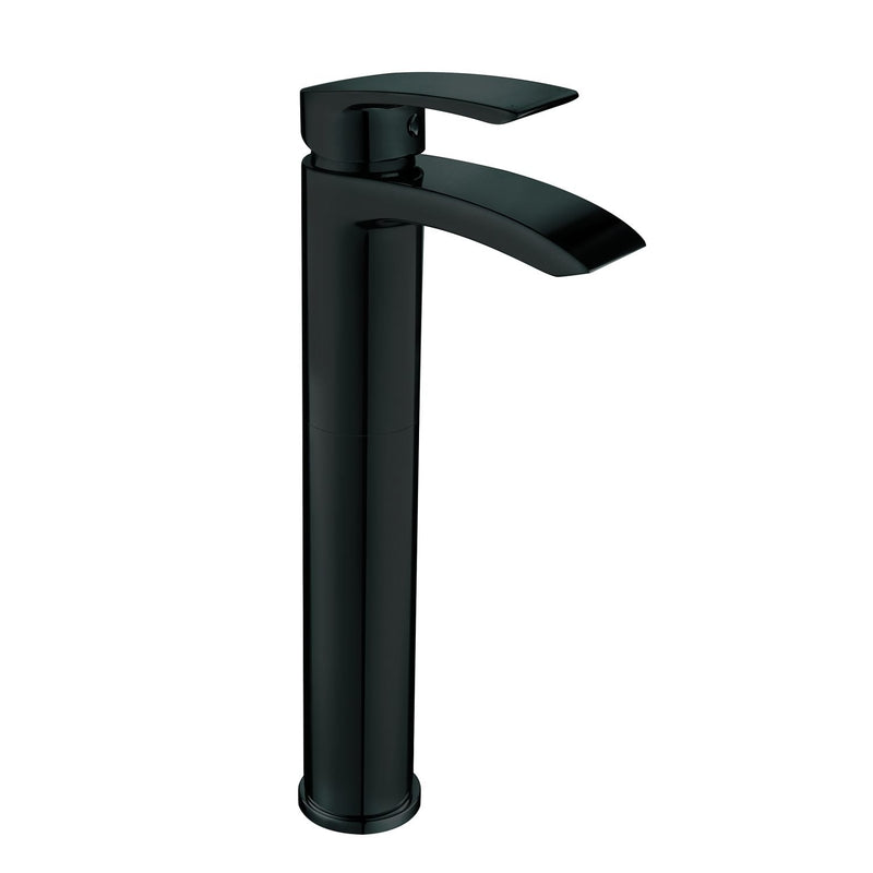 PSI BLACK ELECTROPLATED TALL MONO BASIN    MIXER FOR COUNTERTOP BASINS