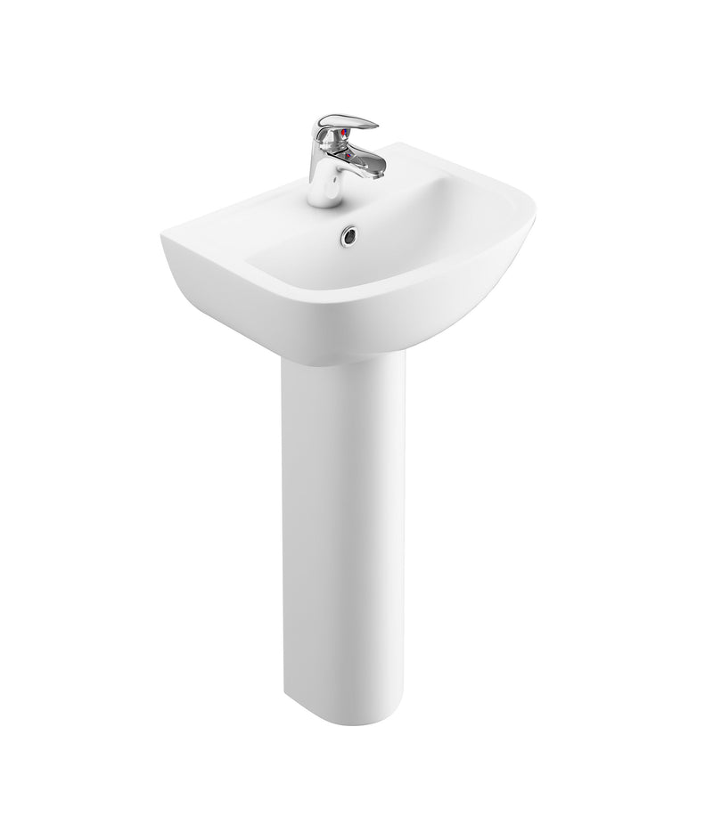 Glade 455mm x 355mm 1 Tap Hole Basin - White