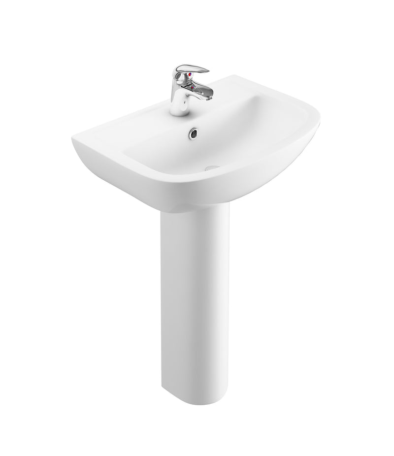 Glade 550mm x 390mm 1 Tap Hole Basin - White