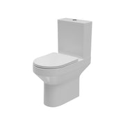 Glade Round 460mm x 645mm x 360mm Comfort Height Close Coupled Open Back WC Pan - White