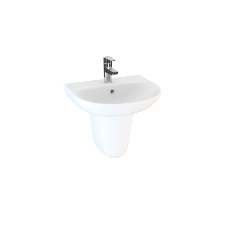 Drift 450mm x 385mm 1 Tap Hole Basin - White
