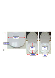 Drift D Shape Slim Soft Close Seat - White