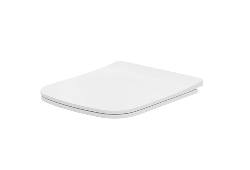 Eclipse Square Sandwich Soft Close Seat  - White