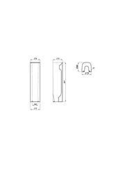 Eclipse 700mm x 170mm x 170mm  Square Pedestal