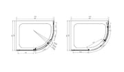 Belmont 6mm x 1000mm x 800mm 2 Door Quadrant Shower Enclosure