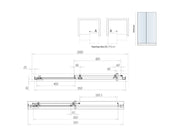 Belmont 6mm x 1000mm Sliding Shower Door