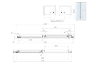 Belmont 6mm x 1200mm Sliding Shower Door