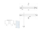Belmont 6mm x 760mm Pivot Shower Door